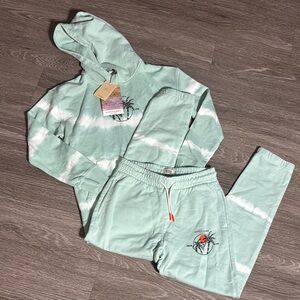 NWT. SOLD OUT. Scotch & Soda Mint Green Tie-Dye Hoodie & sweatpants! Size 12/152